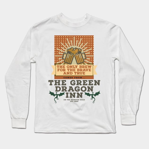 The Green Dragon Inn Long Sleeve T-Shirt by MegBliss